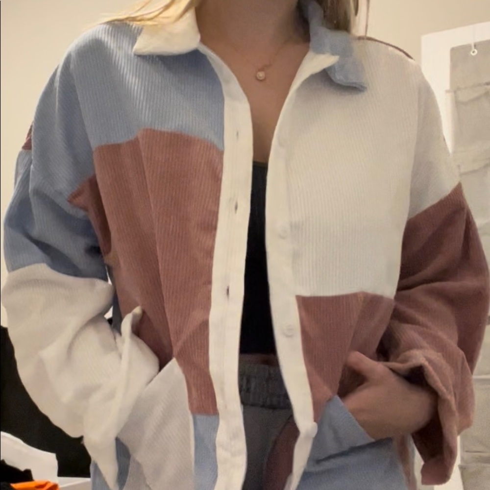 Shein Multicolored Corduroy Jacket